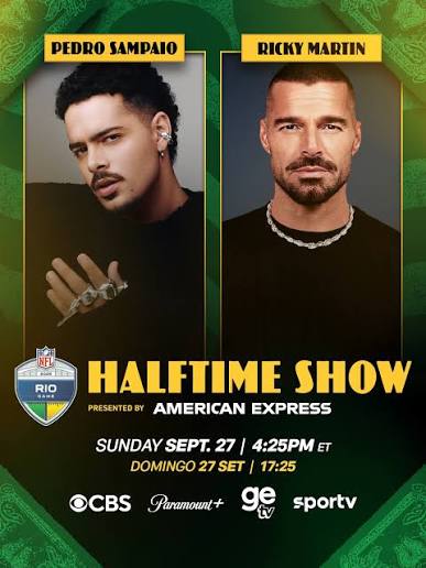 Ricky Martin e Pedro Sampaio farão show do intervalo no primeiro jogo da NFL no Rio
